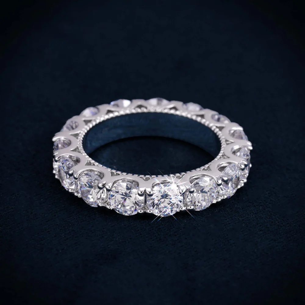 5mm VVS Eternity Band Ring 14K Gold