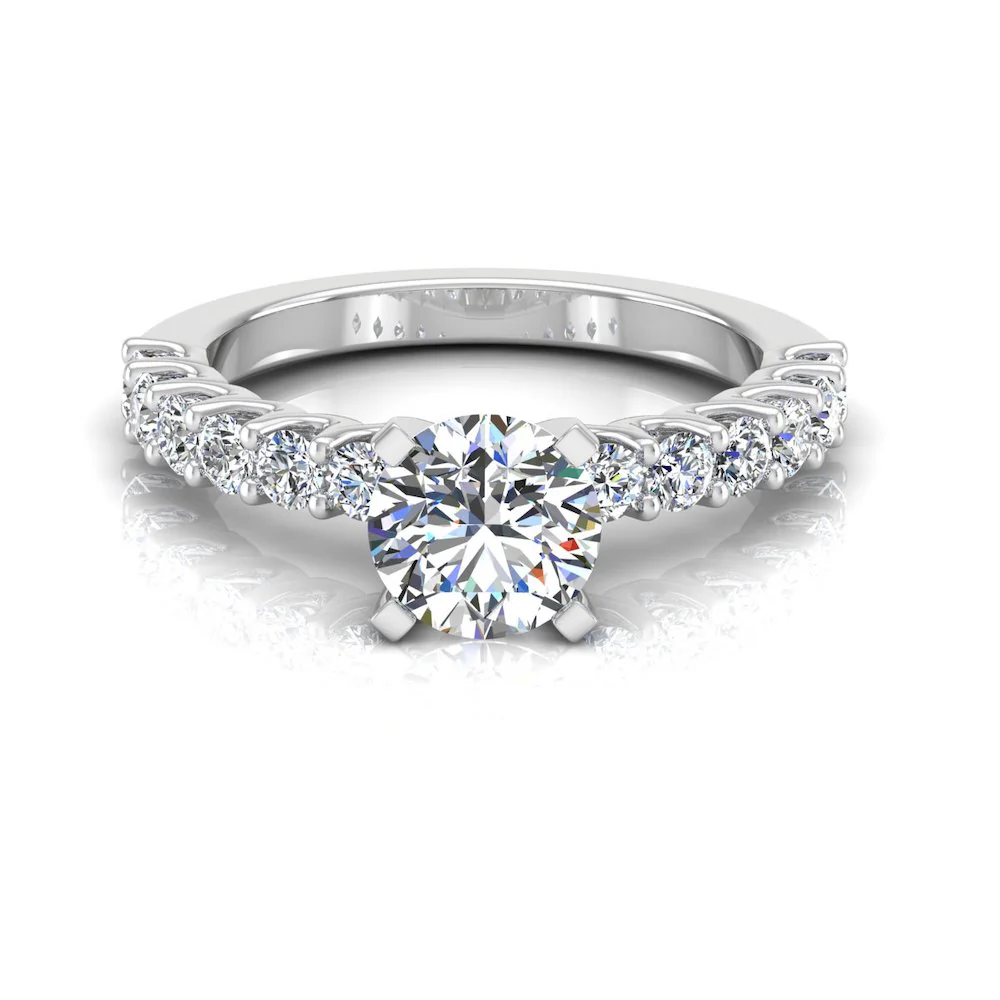 6.6×2.3mm Brilliant Cut Moissanite Engagement Ring