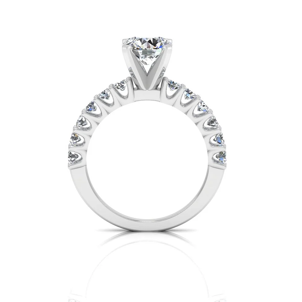 6.6×2.3mm Brilliant Cut Moissanite Engagement Ring