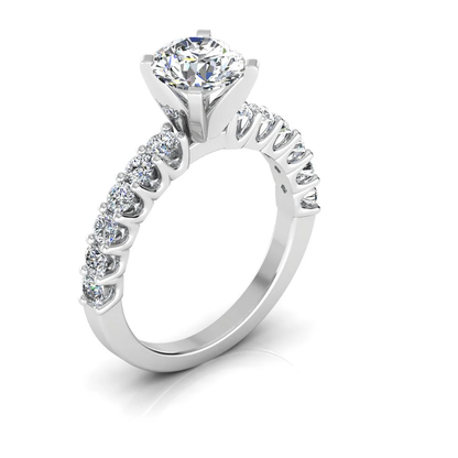 6.6×2.3mm Brilliant Cut Moissanite Engagement Ring