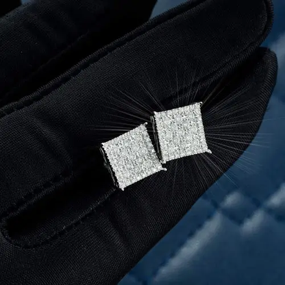 9MM Moissanite Square Earrings