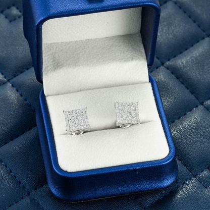 9MM Moissanite Square Earrings