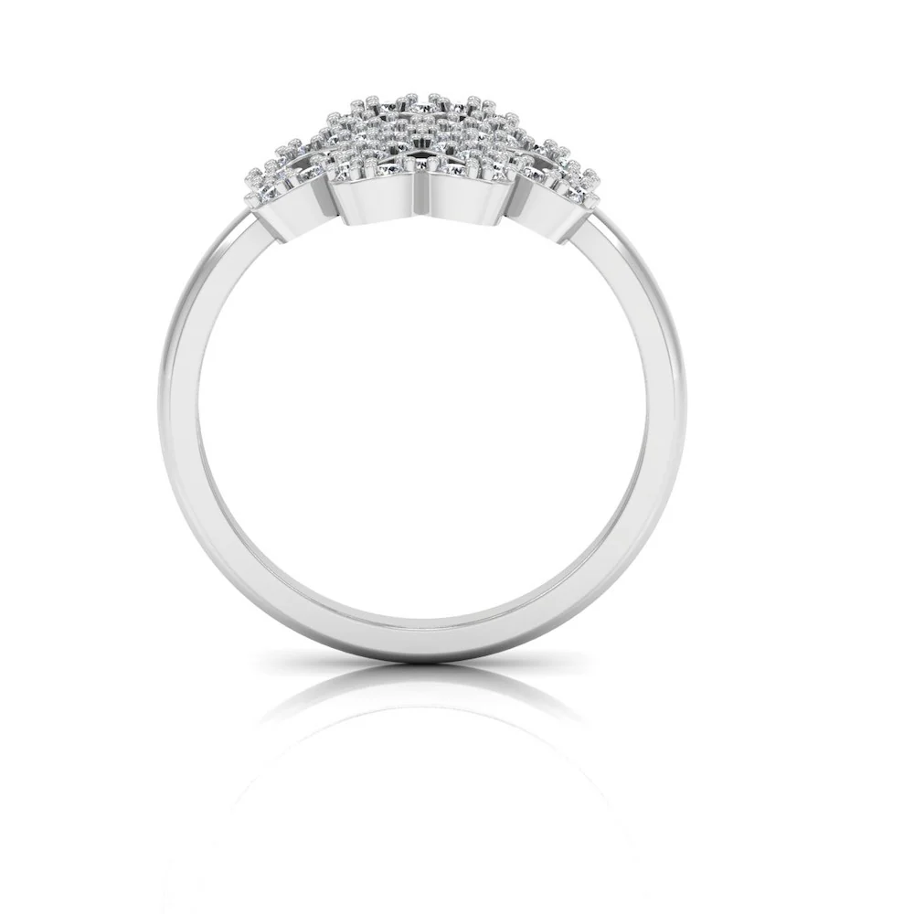 Four Leaf Clover Moissanite Engagement Ring