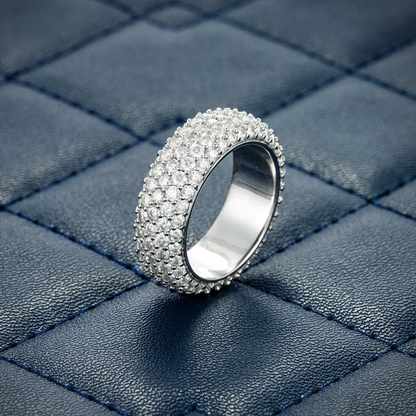 Moissanite 5-Row Band Ring 14K Gold