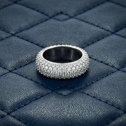 Moissanite 5-Row Band Ring 14K Gold