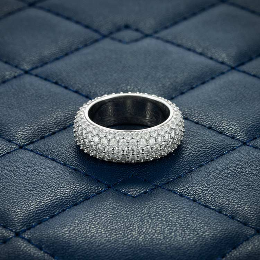 Moissanite 5-Row Band Ring 14K Gold