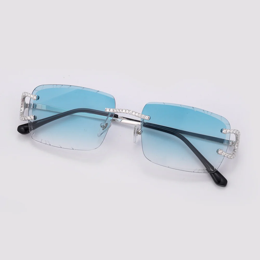 Moissanite Prong Sunglasses 14K Gold