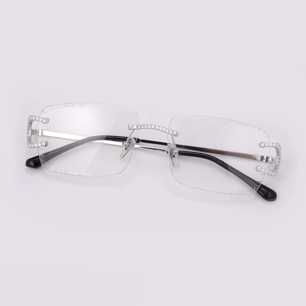 Moissanite Prong Sunglasses 14K Gold