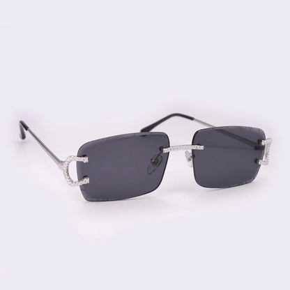 Moissanite Prong Sunglasses 14K Gold