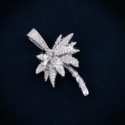 VVS Palm Tree Pendant 14K Gold