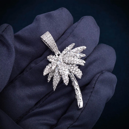 VVS Palm Tree Pendant 14K Gold