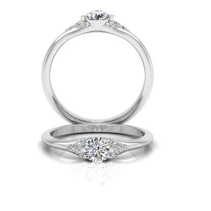 Round Moissanite Engagement Ring