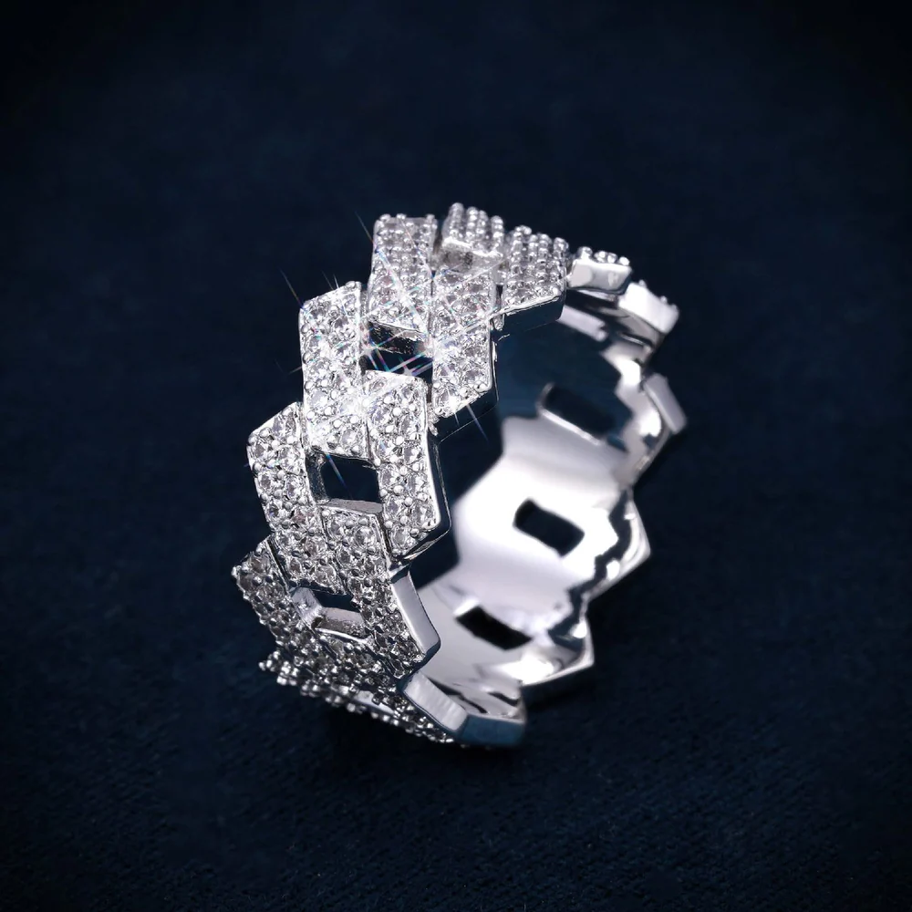 VVS Cuban Link Ring 14K Gold