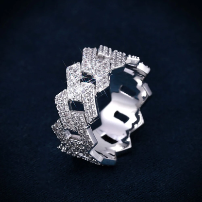 VVS Cuban Link Ring 14K Gold