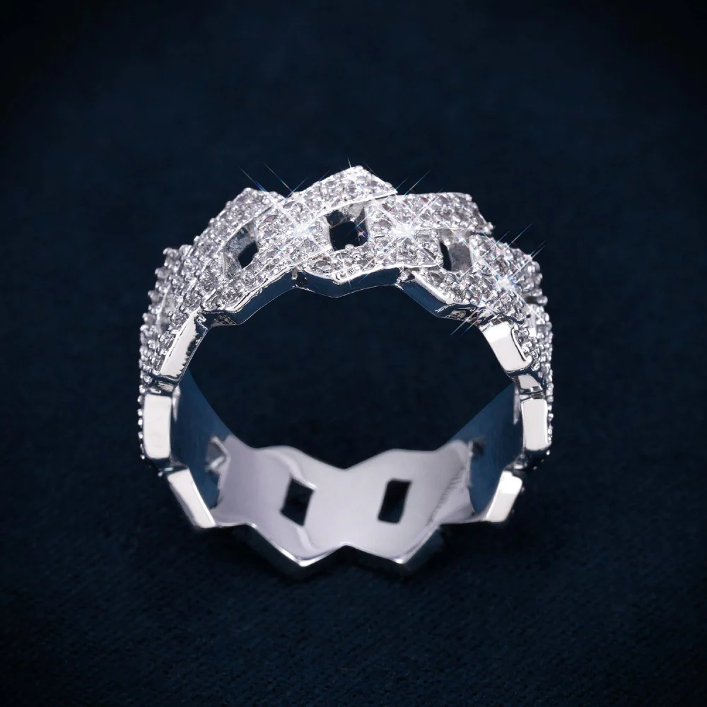 VVS Cuban Link Ring 14K Gold