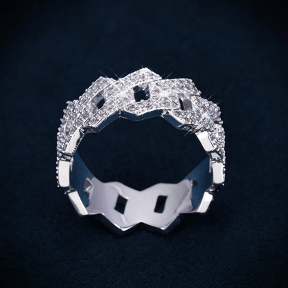 VVS Cuban Link Ring 14K Gold