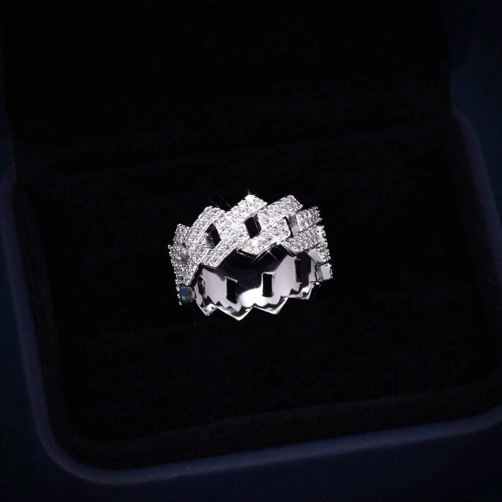 VVS Cuban Link Ring 14K Gold